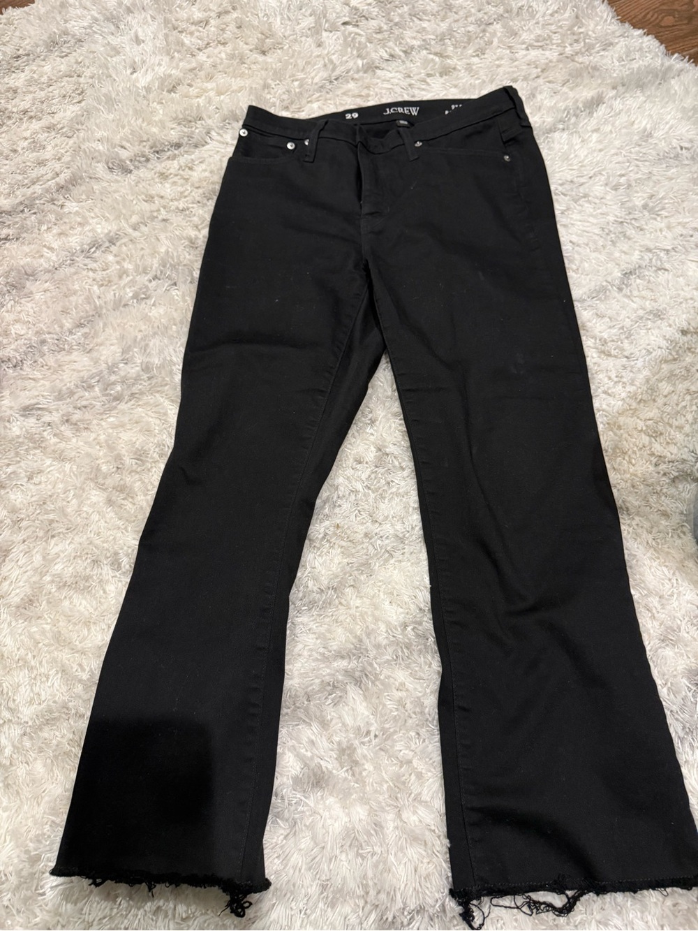 J. Crew Black Women's Jeans - Raw Hem Bootcut